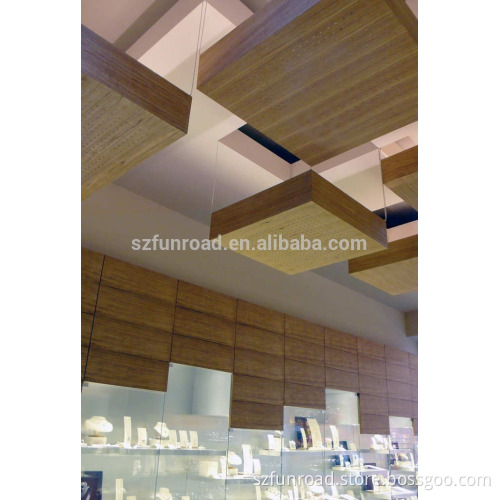 Jewelry concept store designs wooden cabinet with glass top showcase and LED lighting